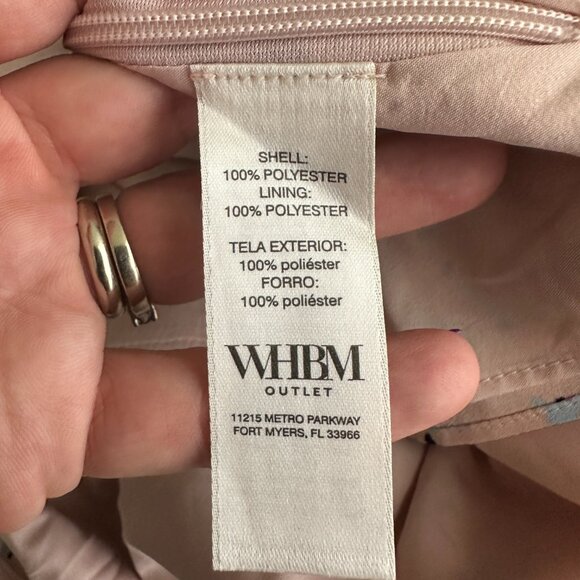 NWT White House Black Market Sleeveless Ruffle Top Petal Swirls Sepia 6 #WHBM4 - Picture 4 of 8